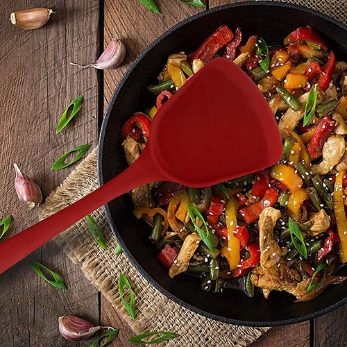 Manufacturer's integrated silicone Chinese spatula kitchen high temperature resistant non-stick pan all-inclusive silicone spatula