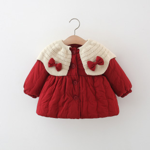 Foreign trade wholesale baby girl foreign-style sweet warm cotton-padded jacket 1 children's winter fashion cotton-padded jacket live supply 2