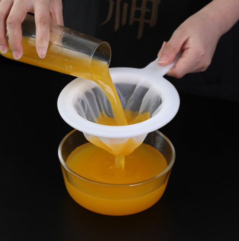 Soy milk filter sieve ultra-fine juice leakage mesh slag separation filter mesh cross-border plastic kitchen colander