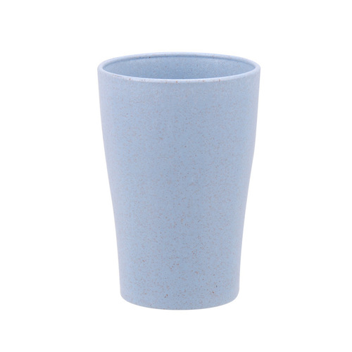 4 Pack Wheat Straw Round Cups for Couples, Household Toothbrush Cups, Plastic Mouthwash Cups, Promotional Gift