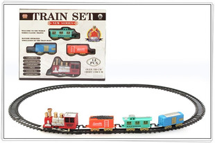 Cross-border children's Christmas train toy kindergarten early education electric track train toy gift suit