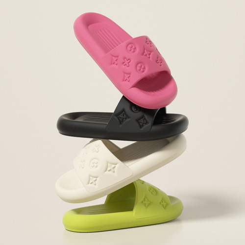 Summer Outwear Soft Sole EVA Slippers Anti-Slip Anti-Odor Silent Flat Slippers Bathroom Couple Shoes Women