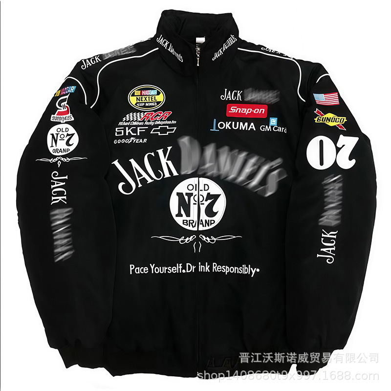 F1 Racing Jacket American Style Motorcycle Riding Jacket Retro Unisex Spring Embroidered Casual Jacket Windbreaker