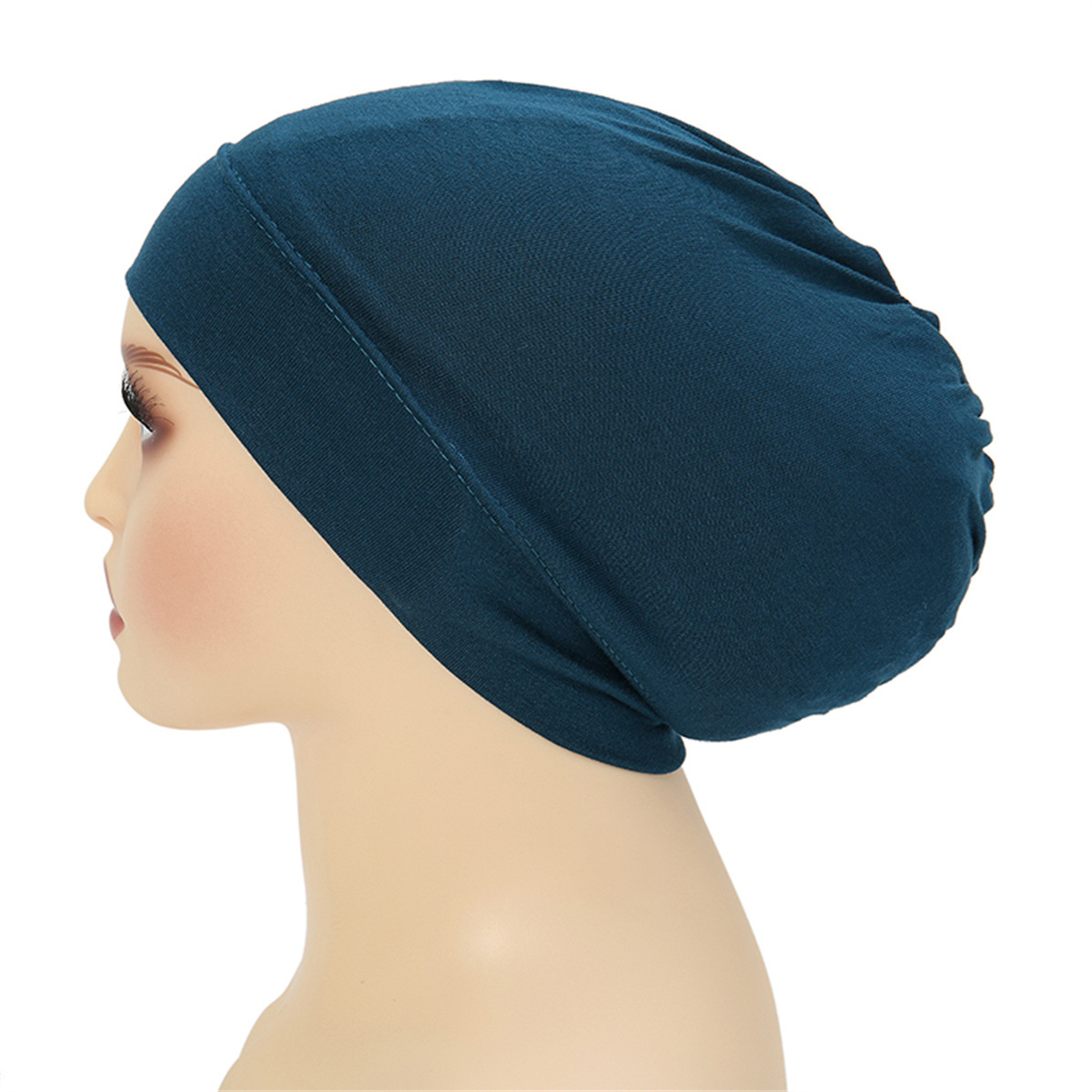 Neuer elastischer Stoff-Stirn-Indianerhut, Modal-Turban-Hut, muslimischer Base-Hut, fertig auf Lager_voghion.com
