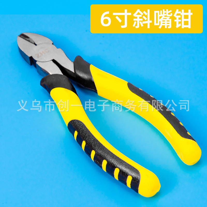 Alicates diagonales mango de piel de tigre de 6 pulgadas