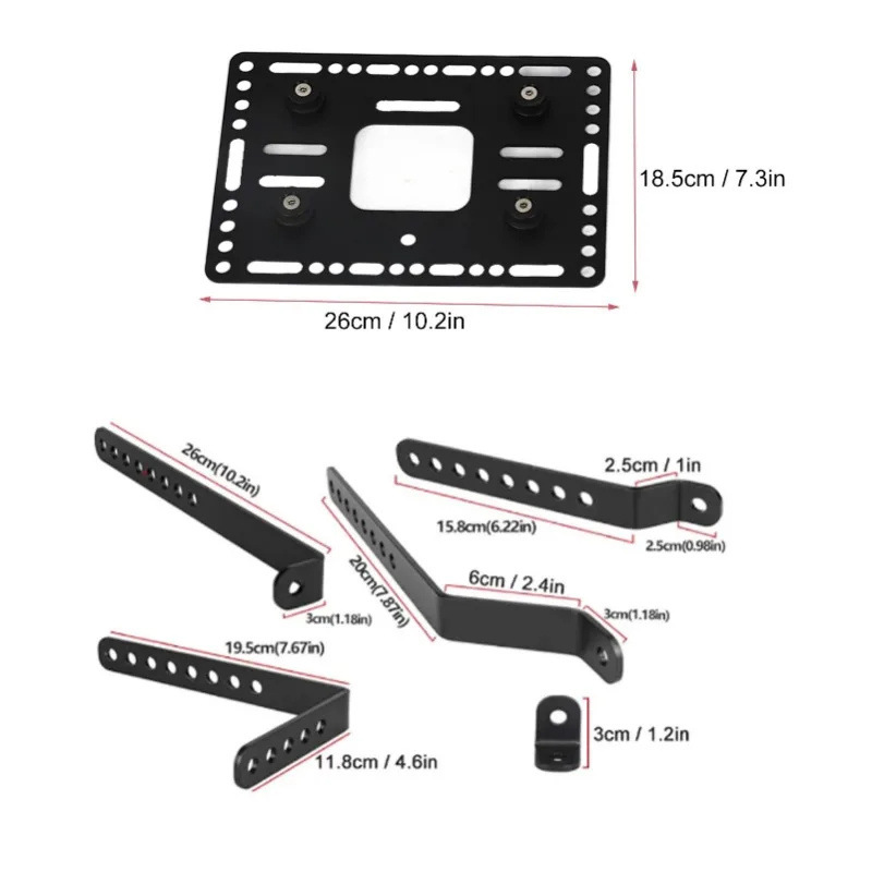 18L Side Box Bracket for Motorcycle, Universal Aluminum Alloy Waterproof and Anti-Collision Side Box, Large Capacity Quick-Release Side Box for Motorcycle Travel