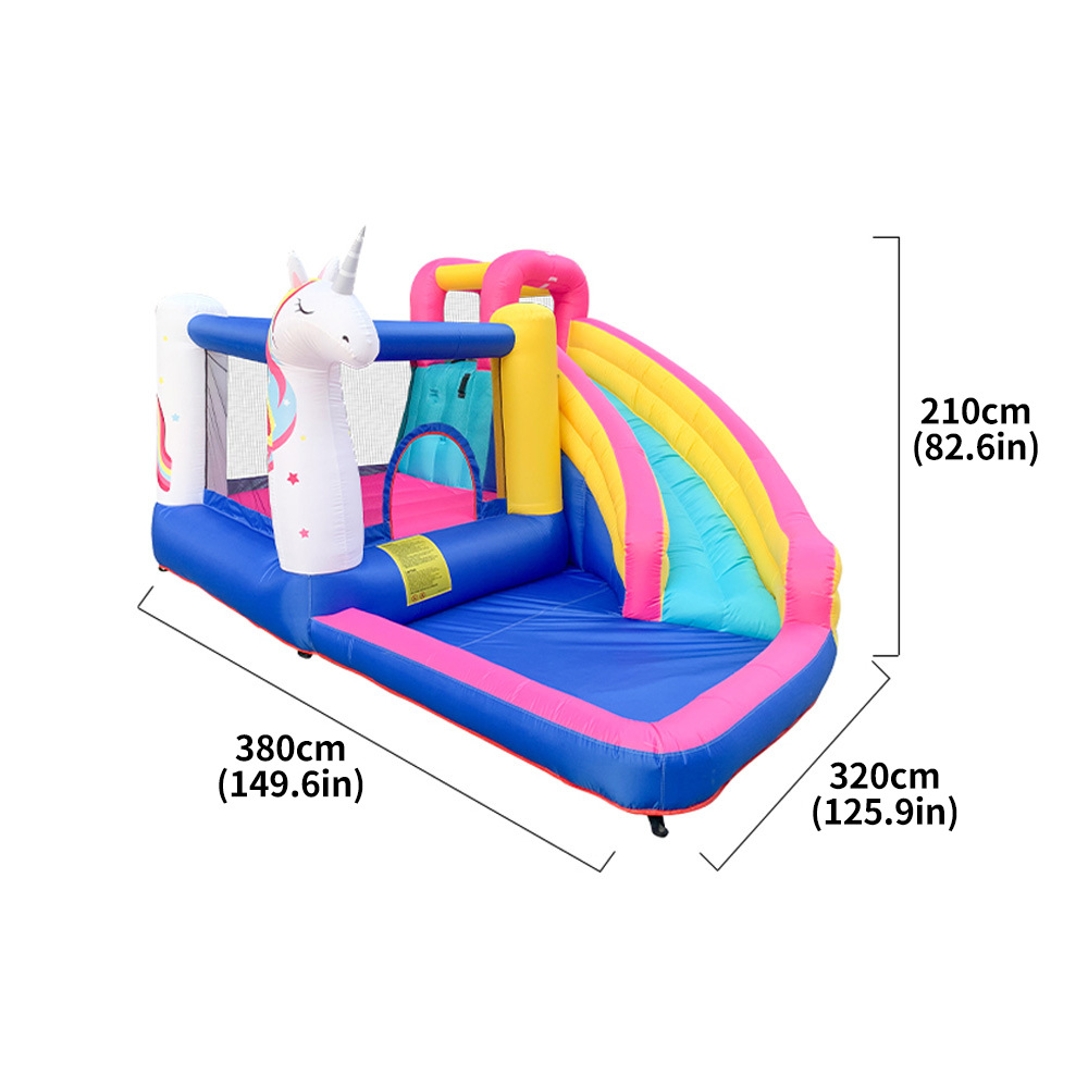 Castillo inflable familiar Doctor Dolphin para niños, tobogán acuático inflable pequeño, trampolín, parque infantil interior y exterior