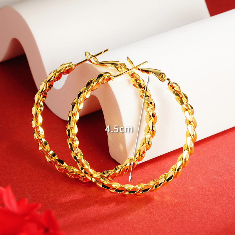 Productos calientes suministro de fábrica pendientes al por mayor Vietnam oro giro personalizado pendientes femeninos accesorios de estilo chino todo partido transmisión en vivo image 8