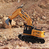 Electric realistic excavator, car, minifigure, 4G, remote control