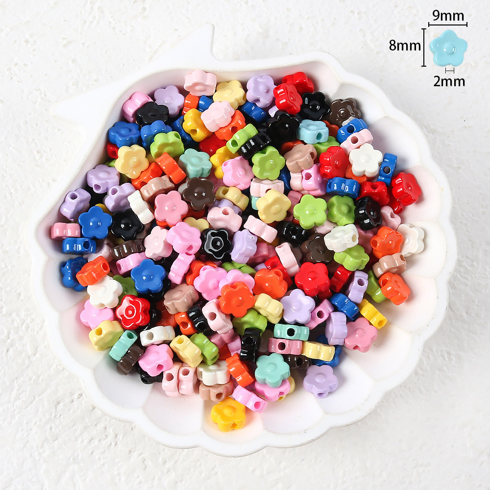 09# round center flower beads