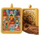 Xizang Regong Pure Thangka Hand-painted Yellow God of Wealth Zodiac Eight Guardian Manjusri Bodhisattva Benmingfo Pendant