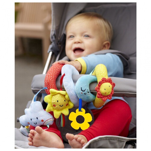 Foreign trade export toy bed wrap 0-1 Yunduo sun bed bell pendant with rattle lathe hanging baby toy
