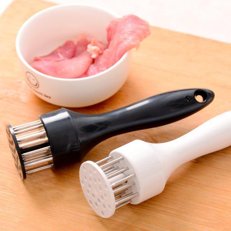 家庭用の断筋の柔らかい肉の針の豚のステーキの鶏の羽の松肉の針は肉のハンマーのステンレスのステーキをたたいて穴を刺します器の豚の皮の挿し込みを刺します。|undefined