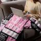 Cross-border blanket letter blanket, soft and comfortable flannel warm home essential cover blanket blanket for men and women gifts