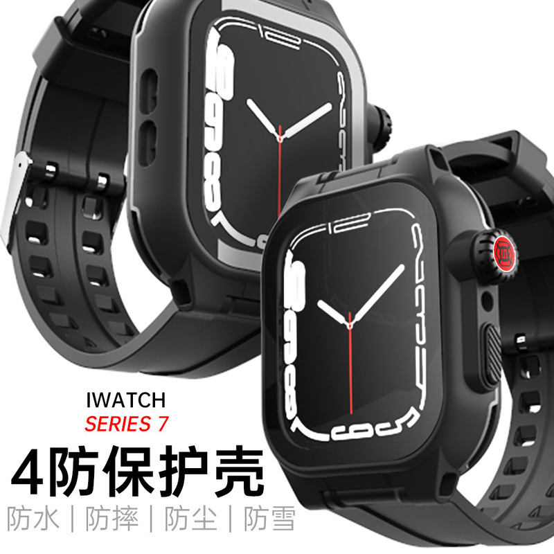 For Apple iWatch Series7 Watch Protective Case Swimming Diving Sports Apple S7 Watch Waterproof Case
