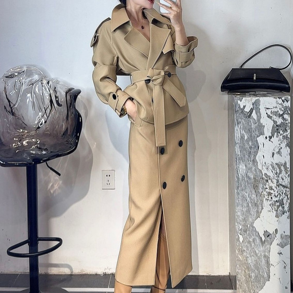 Demi-season classic khaki professional set
