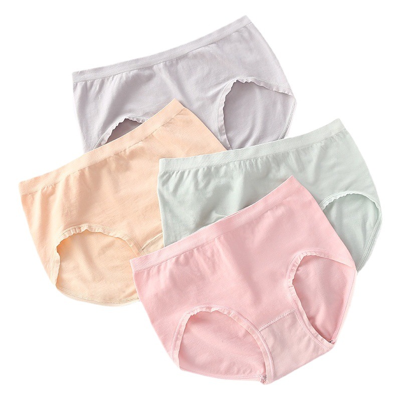 Caja de plata en caja de 4 piezas grafeno ropa interior húmeda bloque de algodón sin costuras para mujer amoníaco desnudo Levantamiento de cadera ropa interior de triángulo para mujer