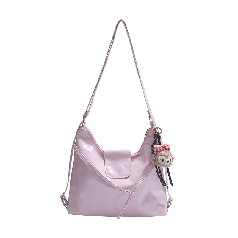 Mochila doble de estilo universitario retro para mujer 2025 verano nuevo bolso de viaje de moda bolso de axila de un solo hombro de gran capacidad