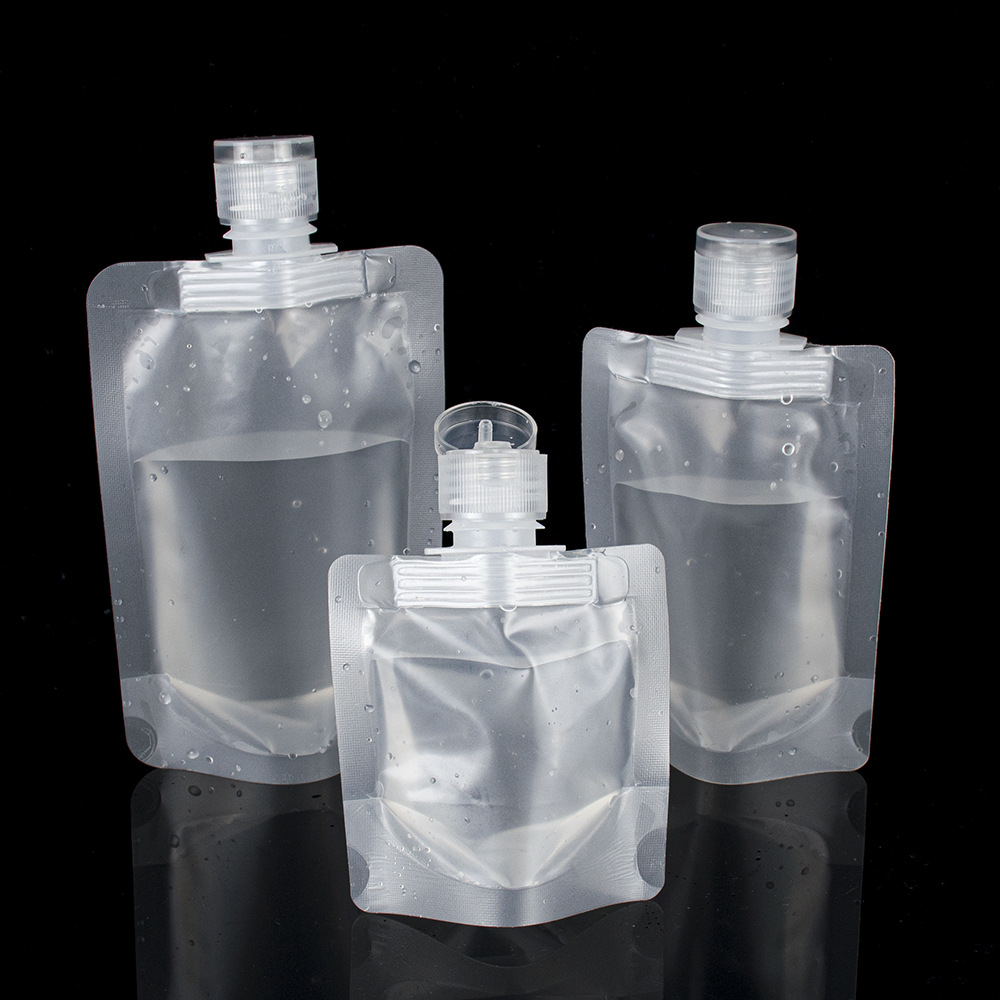 Kaizheng en stock 30ml loción esmerilada bolsa de viaje Portátil Bolsa de gel de ducha Flip bolsa de embalaje de la boquilla