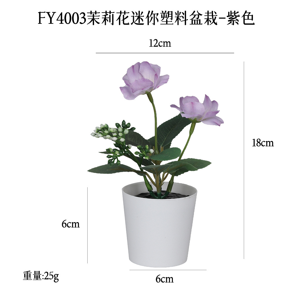 Más de 100 tipos de flores y plantas verdes artificiales, combinaciones de plantas artificiales en macetas de plástico, flores artificiales de gran venta transfronterizas, mini bonsáis artificiales, fuentes de suministro. image 47