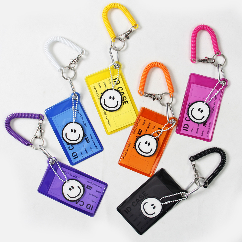 Ins Internet celebrity transparent PVC candy color card holder student card package bus card niche design document package card slot meal card
