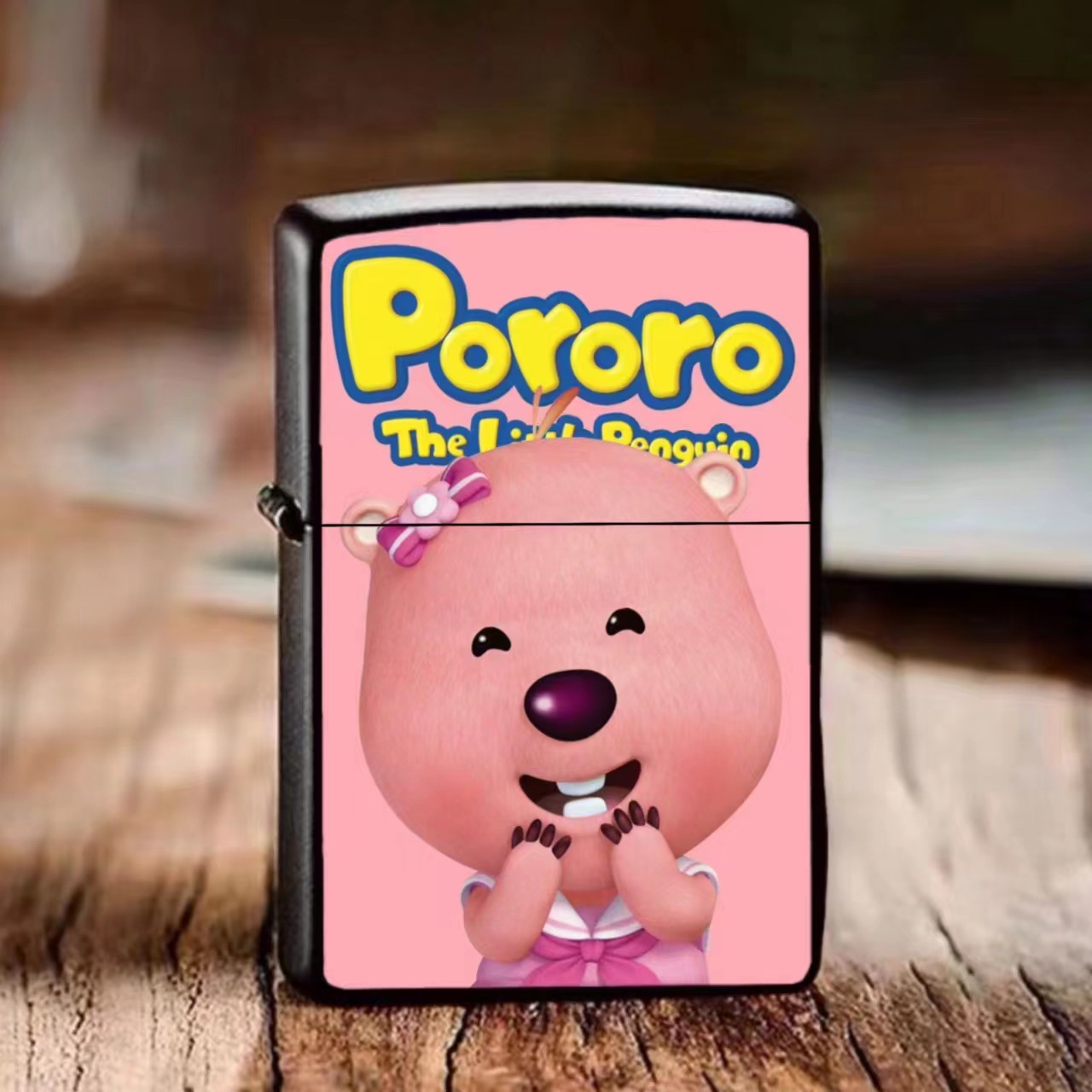 loopy小海狸防風煤油打火機 pororo創意金屬煤油打火機廠家批發