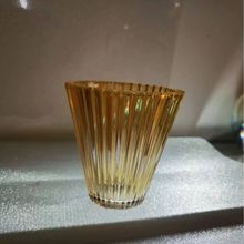 水晶玻璃机压玻璃条纹灯罩小夜灯香薰机玻璃罩波浪条纹玻璃灯罩