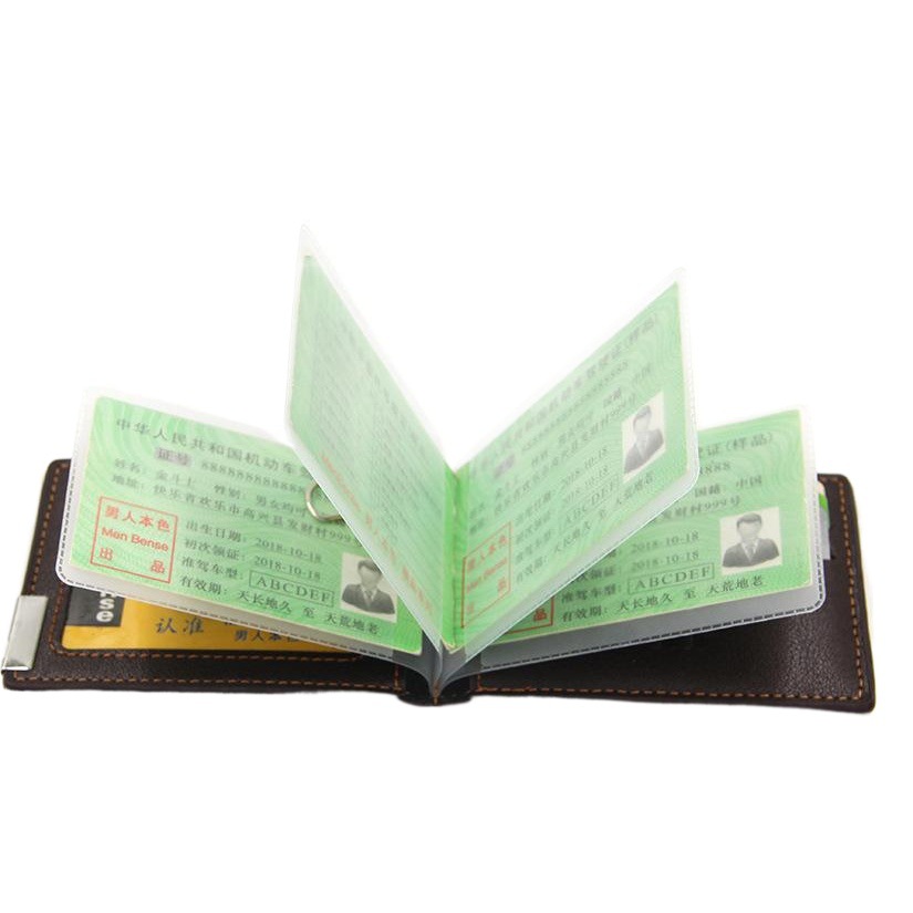 Licencia de conducir de vehículos de motor de moda para hombres y mujeres certificado tarjeta titular tarjeta caso de cuero de conducción de gran capacidad en stock al por mayor