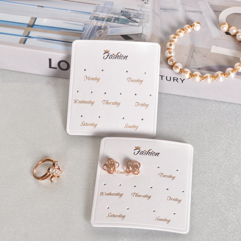 Pendientes de una semana, cartón, estampado en caliente, artesanía, collar de alta gama, pendientes, joyería, exhibición, empaque, tarjeta, logotipo