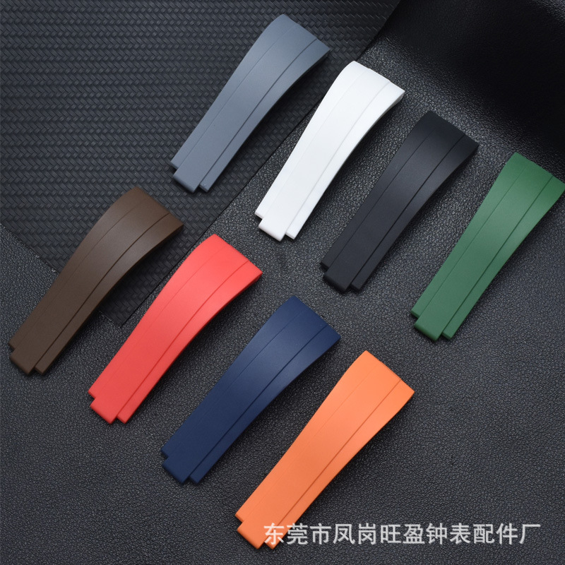 Suitable for Original Labor Black Green Water Ghost Rubber Strap Ghost Wang Hai Di Tong Nat Rubber Silicone Men's Watch Strap