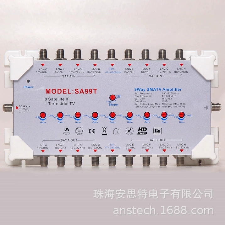 Усилитель спутникового ТВ Усилитель SMATV 9 way CA99T