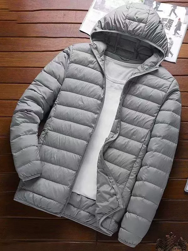 Короткая пуховик с капюшоном, зимняя, плюс-вайд, M–5XL, легкая и теплая