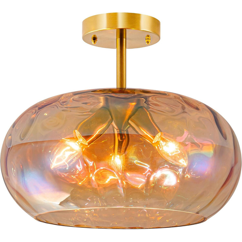 Cross-Border E-Commerce Glass Ceiling Lamp with Ancient Bronze Water Pattern Lighting Effect, Amazon's Best-Selling Lighting Fixture, Factory Exclusive for Fba Cross-Border E-Commerce Glass Ceiling Lamp with Ancient Bronze Water Pattern Lighting Effect, Amazon's Best-Selling Lighting Fixture, Factory Exclusive for Fba