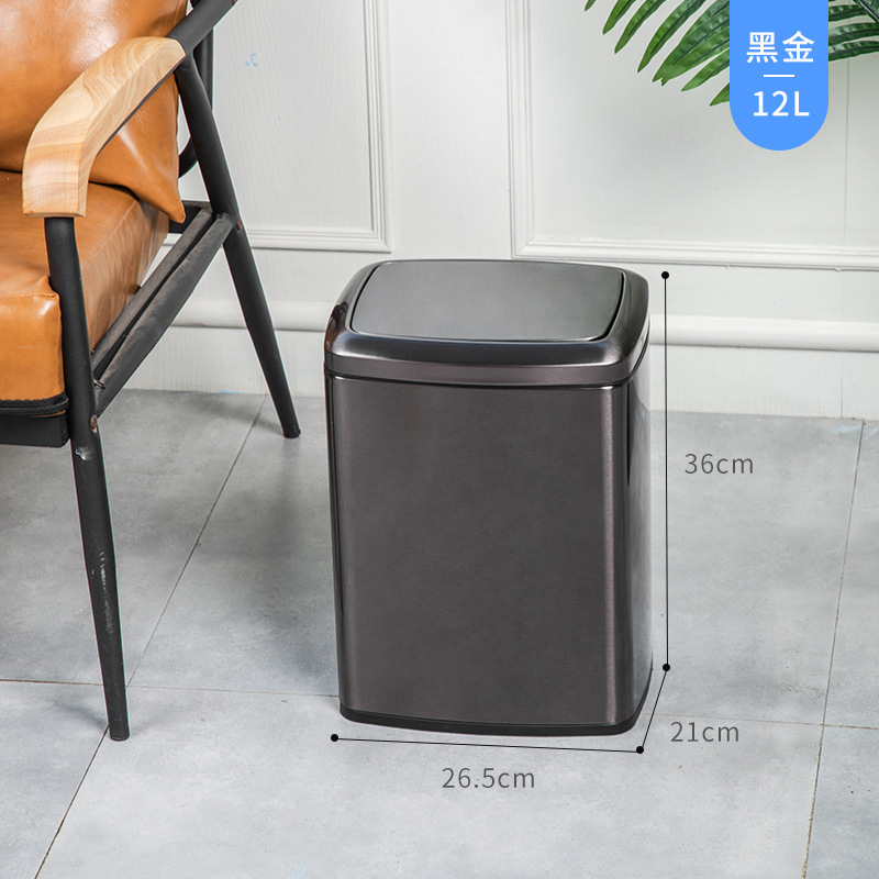 Basura hogar inodoro sala de estar gran capacidad dormitorio Hotel habitación de invitados inodoro de acero inoxidable basura con tapa