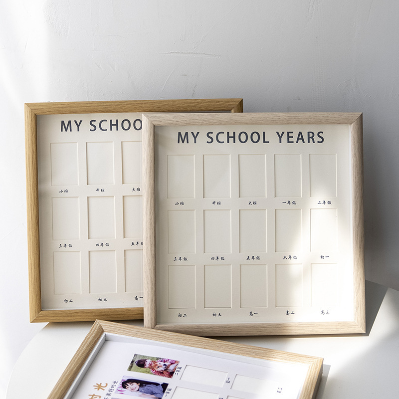 Children's Growth Record Photo Frame Baby's Year Old Commemorates Campus Time from 1 to 18 Years Old