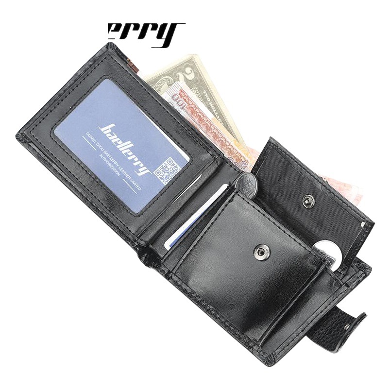 Nueva Cartera de Hombre de Estilo Europeo y Americano, Diseño Horizontal, Cartera Casual con Broche de Presión, Suministros del Fabricante