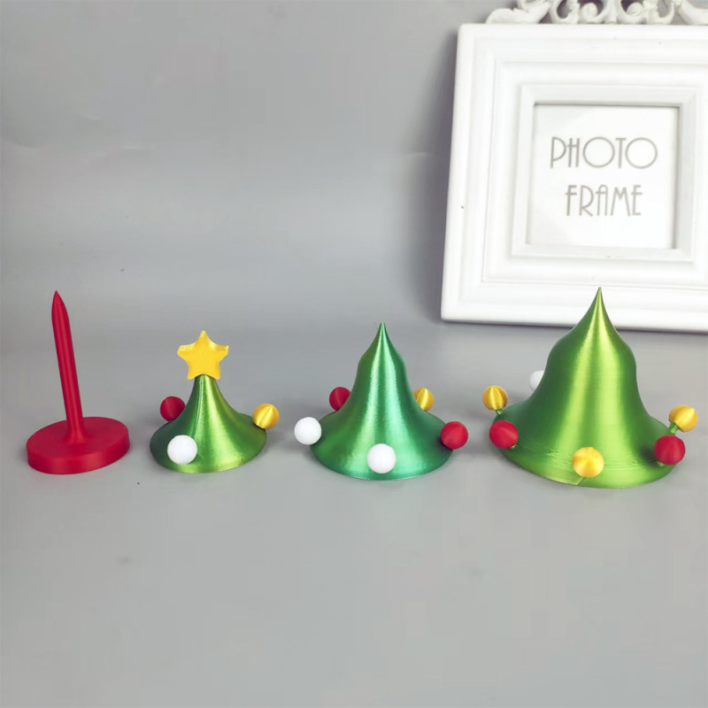 新品3Dプリント会ダンスクリスマスツリークリスマス祭りスイング回転解凍装飾品プレゼント玩具|undefined