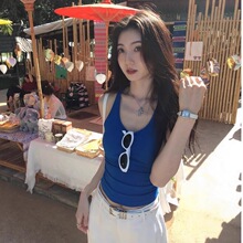 外穿背心夏季性感修身显瘦工字短款上衣带胸垫舒适无痕吊带背心女