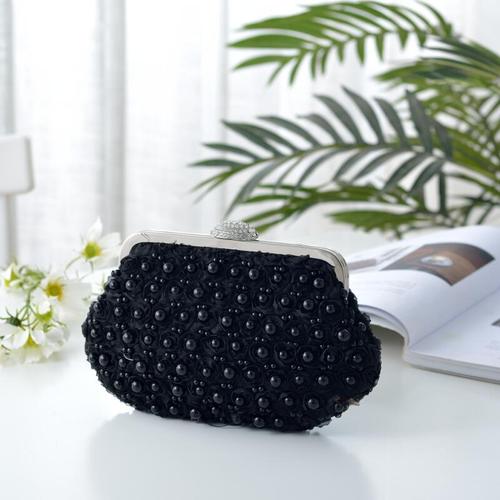 New fashionable diamond lace rose pearl bag banquet bag bridesmaid bag cheongsam bag crossbody bag