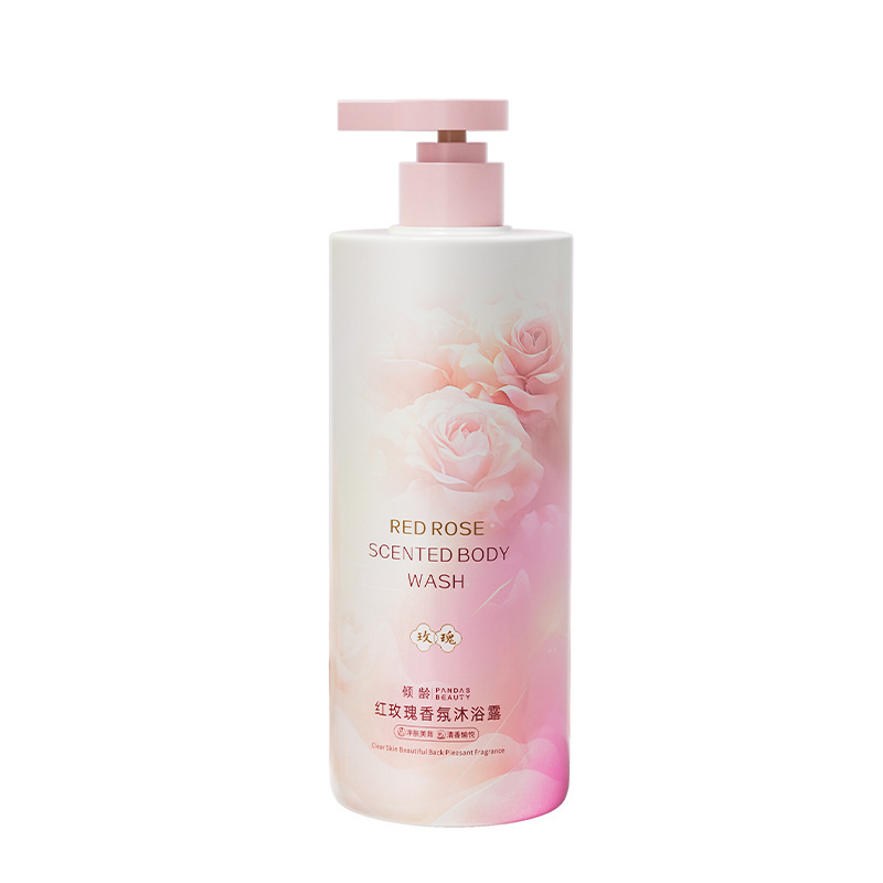 Gel de ducha con fragancia de flor de cerezo rosa blanca verde 800ml control de aceite limpiador hidratante fabricante duradero image 8