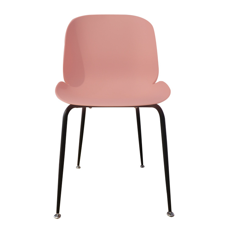 Silla de plástico con respaldo escandinavo, silla de escritorio casero, silla de escritorio simple, cojín de bolsa suave