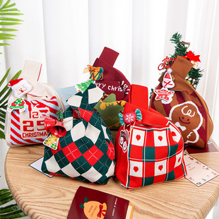 Christmas Hand-Held Cute Knitted Women's Knitted Bag Hand-Held High-End Texture High-End Manufacturer Wholesale Versatile