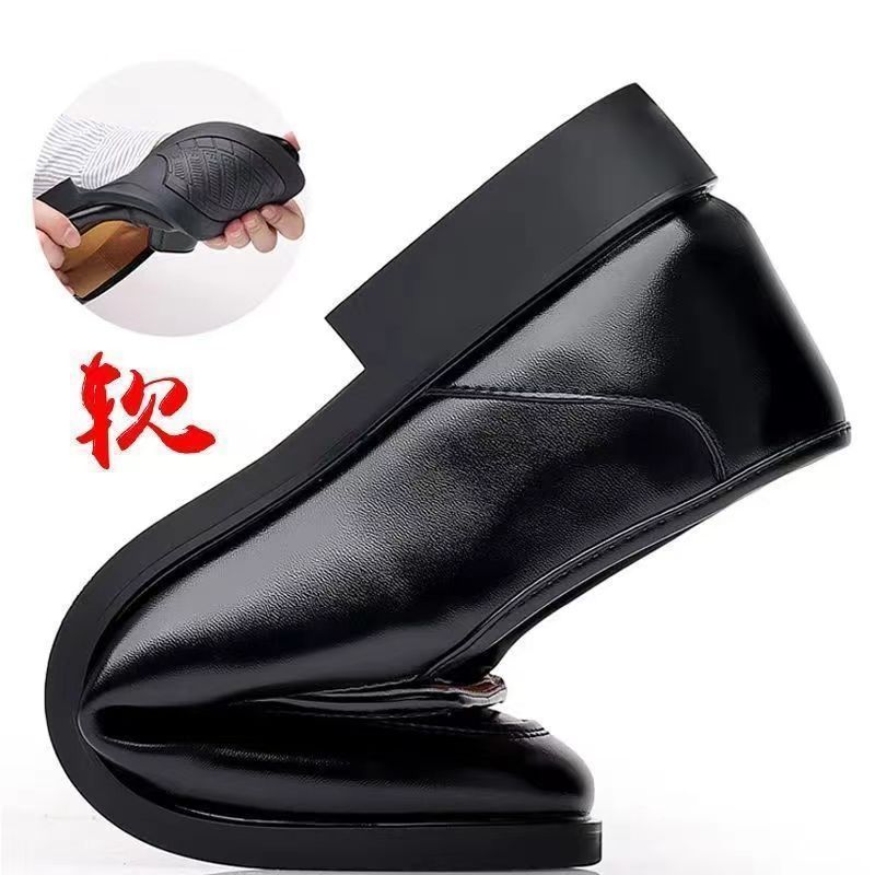 跨境男皮鞋新款TEMU东南亚软皮鞋防滑软底中老年爸爸鞋商务休闲鞋|undefined