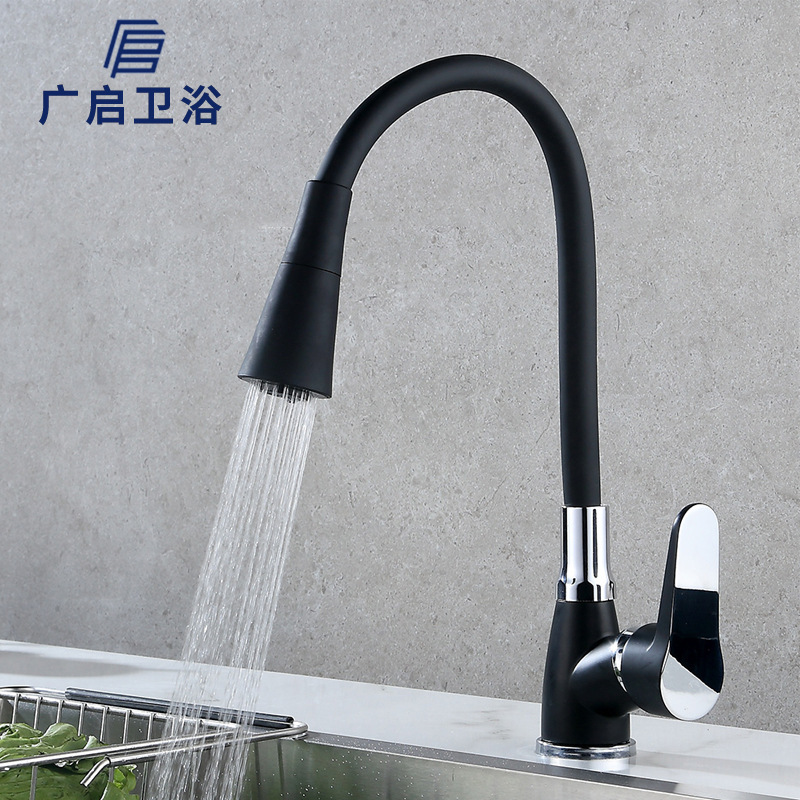 Cross-Border Russian Kitchen Pressurized Faucet Sink Stainless Steel Sink Two-Speed Universal Hot and Cold Faucet
