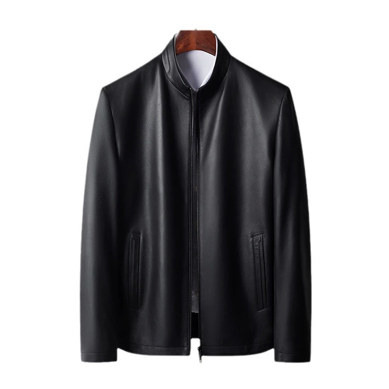 Autumn fashionable trend jacket, genuine leather