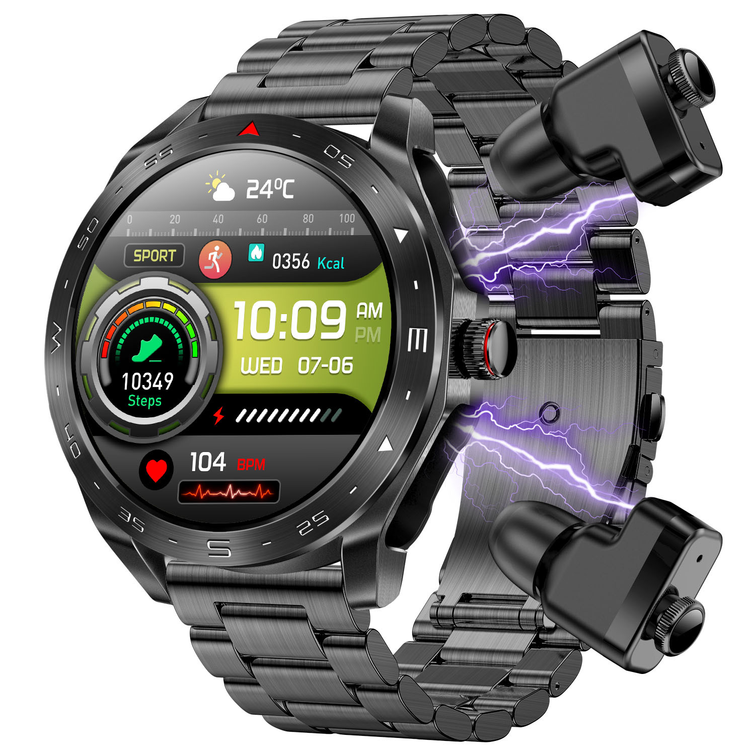 Cross-border new T95 headset smart watch 1.52 HD large screen large battery call heart rate sports bracelet