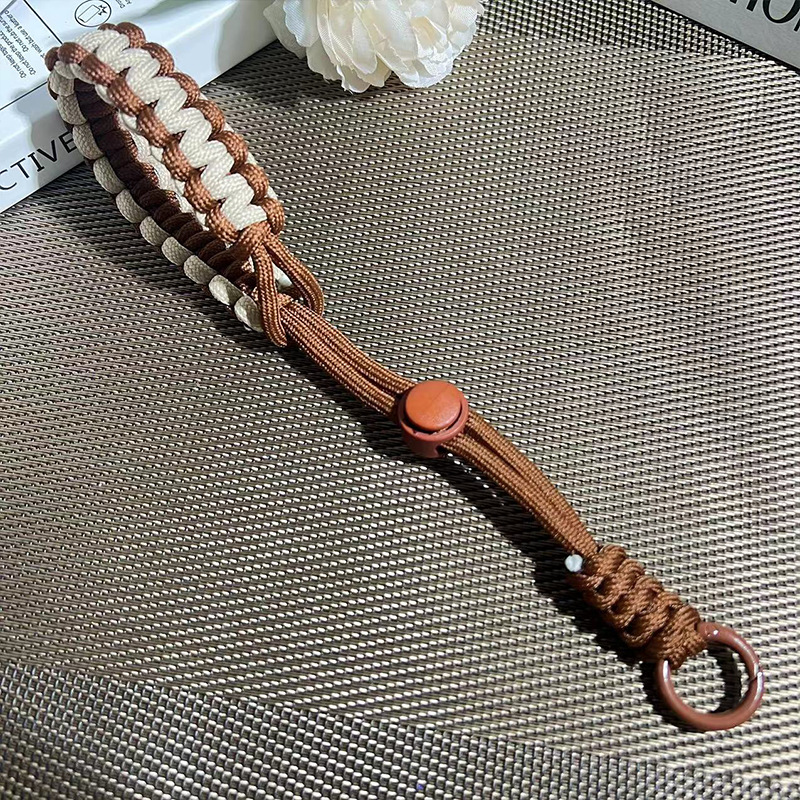 Cordón corto de muñeca hecha a mano de celebridades de Internet, color mezclado innovador, cordón para teléfono móvil anti-pérdida, llave para cámara, cordón para teléfono móvil, tarjeta