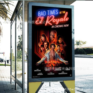 Outdoor LED light box advertising film EL electroluminescent cold film luminous advertising indoor luminous advertising display board