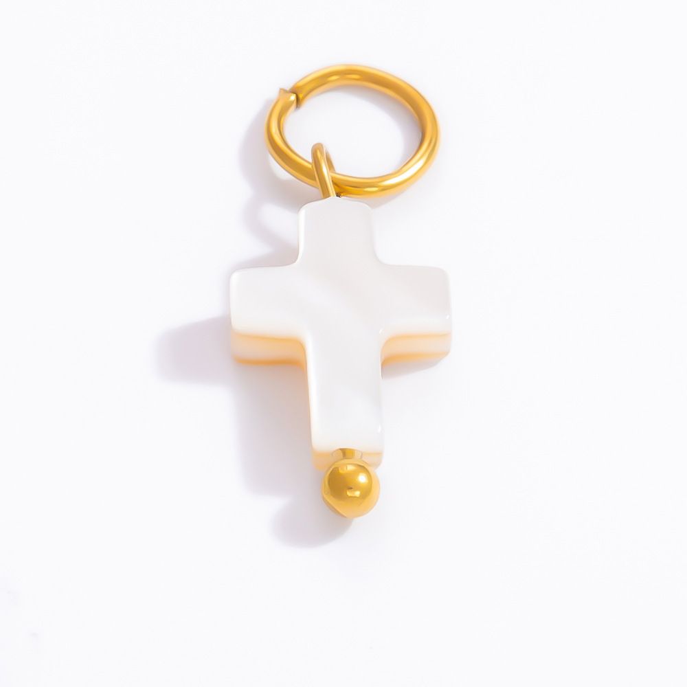 1 Piece 9.9*15mm 304 Stainless Steel Shell PVD Coated Real Gold Plated Four Leaf Clover Key Polished Pendant DIY Jewelry Accessories display picture 12