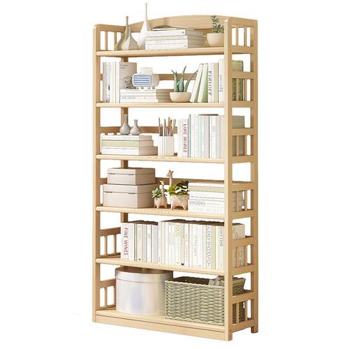 G3YN Solid Wood Bookshelf Modern Minimalist Natural Wood Small Bookcase Floor Standing Student Pine Wood Bookcase Children Multi-layer Simple Storage